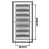 Louvre vent white dl/140x210 rw lux with fly mesh – louvre air vent cover uk louvre vents free shipping 14