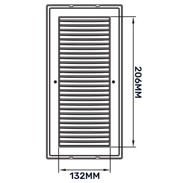 Louvre vent white dl/140x210 rw lux with fly mesh – louvre air vent cover uk louvre vents free shipping 14