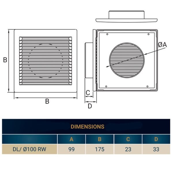 Louvre vent white dl/100 rw lux with fly mesh – louvre air vent cover uk louvre vents free shipping 12