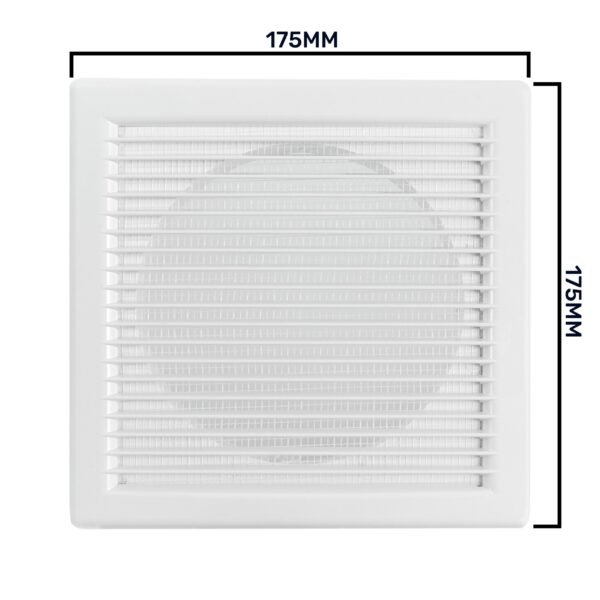 Louvre vent white dl/100 rw lux with fly mesh – louvre air vent cover uk louvre vents free shipping 9