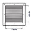 Louvre vent white dl/135 rw lux with fly mesh louvre vents free shipping 14