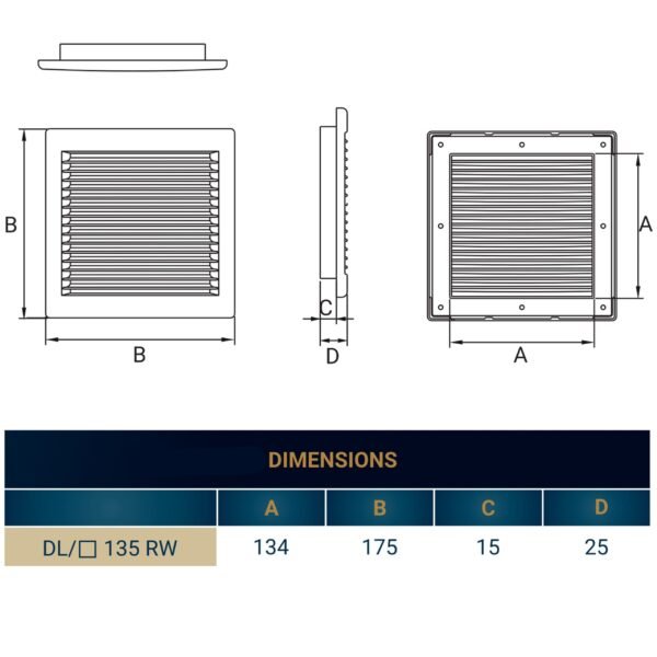 Louvre vent white dl/135 rw lux with fly mesh louvre vents free shipping 11
