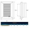 Louvre Vent Duo Smart 90/240 90mm X 240mm With Fly Mesh Louvre Vents Free Shipping 55
