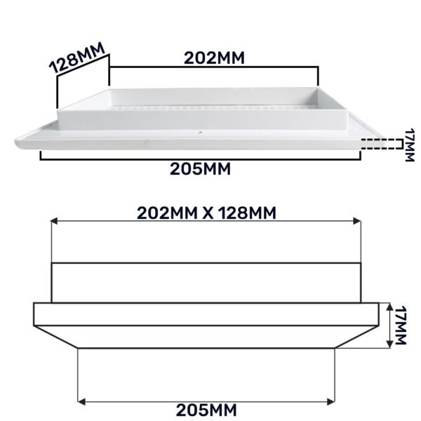 Louvre vent duo smart 140/210 140mm x 210mm with fly mesh – louvre air vent cover uk louvre vents free shipping 25