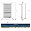 Louvre vent duo smart 140/210 140mm x 210mm with fly mesh – louvre air vent cover uk louvre vents free shipping 37