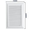 Louvre vent duo smart 140/210 140mm x 210mm with fly mesh – louvre air vent cover uk louvre vents free shipping 43
