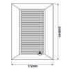 Louvre vent duo smart 140/210 140mm x 210mm with fly mesh – louvre air vent cover uk louvre vents free shipping 45