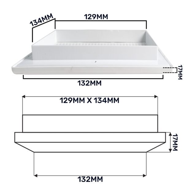 Louvre Vent White Duo Smart 135G 135mm With Fly Mesh Louvre Vents Free Shipping 21