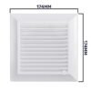 Louvre Vent White Duo Smart 135G 135mm With Fly Mesh Louvre Vents Free Shipping 51