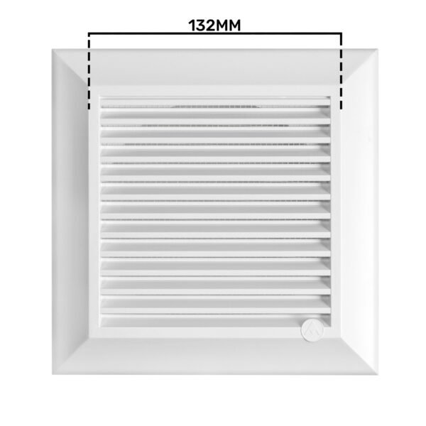 Louvre vent white duo smart 135 fi 125mm with fly mesh – louvre air vent cover uk louvre vents free shipping 15