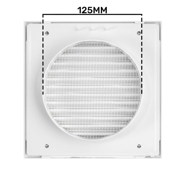 Louvre vent white duo smart 135 fi 125mm with fly mesh – louvre air vent cover uk louvre vents free shipping 9
