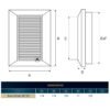 Louvre vent white duo smart 135 fi 125mm with fly mesh – louvre air vent cover uk louvre vents free shipping 10