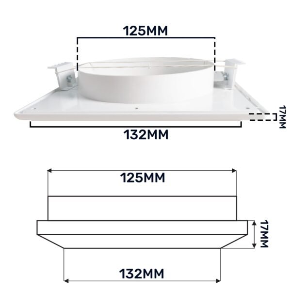 Louvre vent white duo smart 135 fi 125mm with fly mesh – louvre air vent cover uk louvre vents free shipping 11