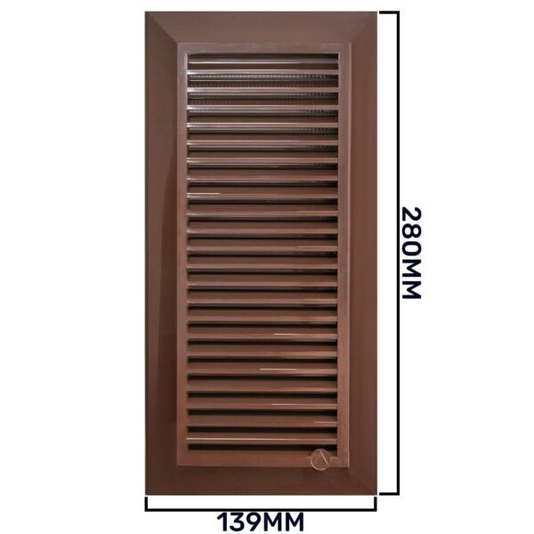 Louvre vent duo smart 90/240 brown 90mm x 240mm with fly screen louvre vents free shipping 27