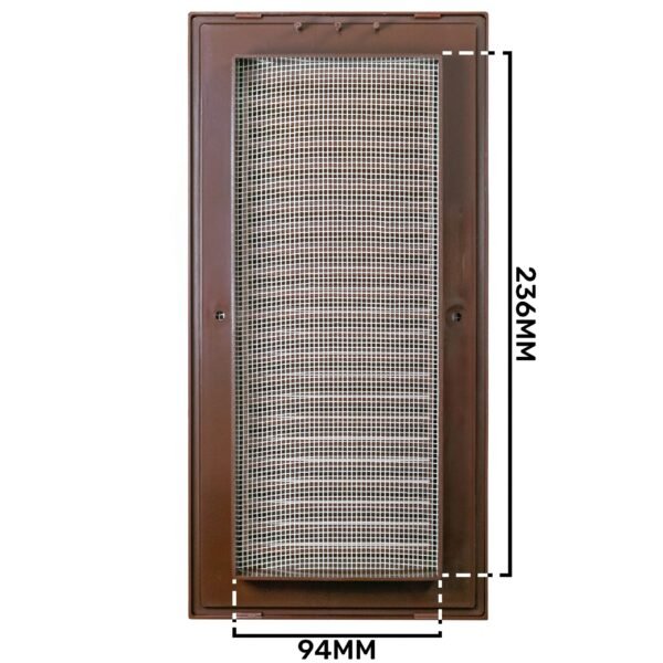 Louvre vent duo smart 90/240 brown 90mm x 240mm with fly screen louvre vents free shipping 29