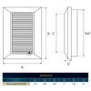 Louvre vent duo smart 90/240 brown 90mm x 240mm with fly screen louvre vents free shipping 57
