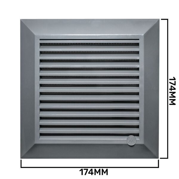 Louvre Vent Graphite Duo Smart 135G 135mm With Fly Mesh Louvre Vents Free Shipping 23