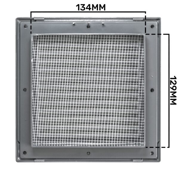 Louvre Vent Graphite Duo Smart 135G 135mm With Fly Mesh Louvre Vents Free Shipping 25