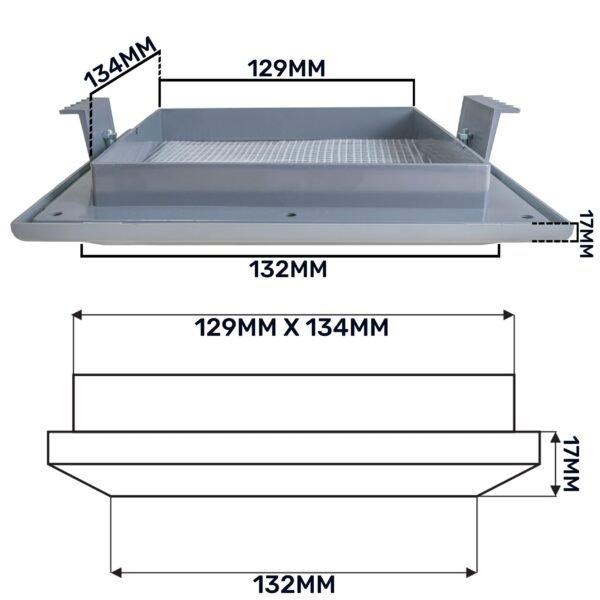 Louvre Vent Graphite Duo Smart 135G 135mm With Fly Mesh Louvre Vents Free Shipping 27