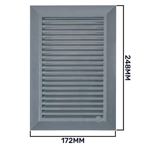 Louvre Vent Graphite Duo Smart 140/210 140mm X 210mm With Louvre Vents Free Shipping 21