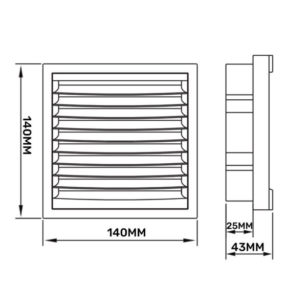 Louvre Vent KR100/125