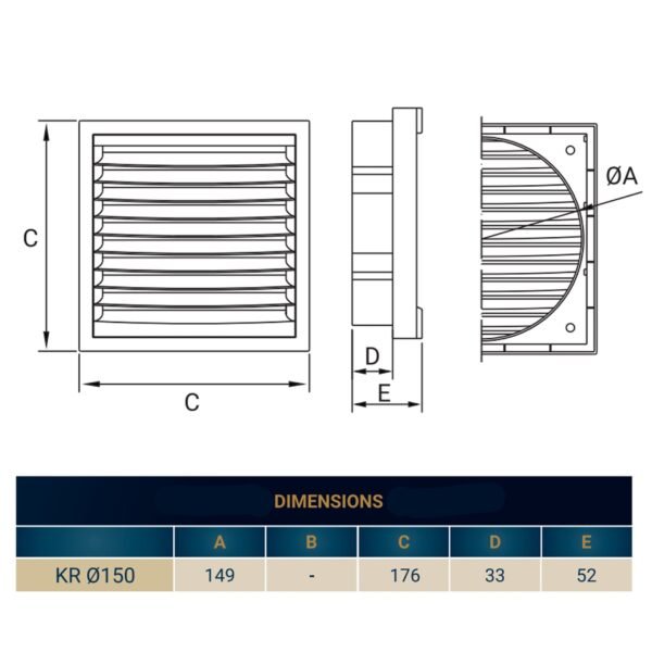 Louvre Vent KR150 Home & Garden Free Shipping 7