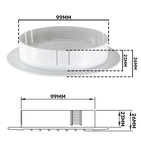 Louvre Vent KRO 100 With Fly Mesh Louvre Vents Free Shipping 21
