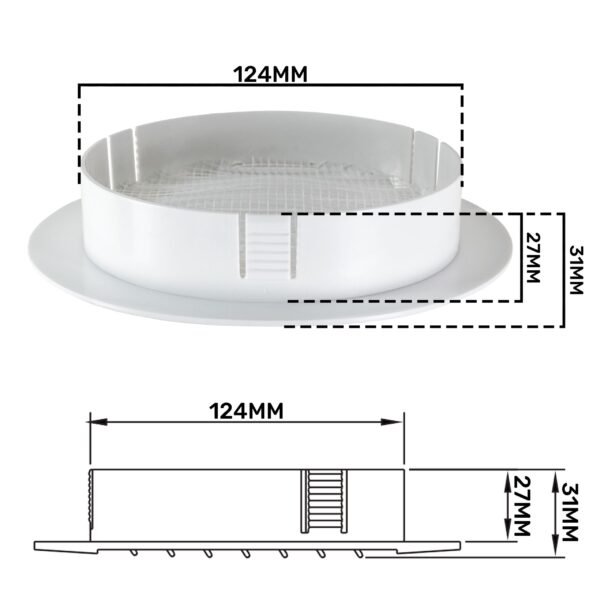 Louvre Vent KRO 125 With Fly Mesh Louvre Vents Free Shipping 23