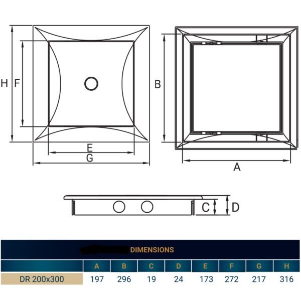 Access Panel Door PP, White 200mm x 300mm Access Panels Free Shipping 41