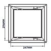Access Panel Door PP, White 250mm x 300mm Access Panels Free Shipping 67