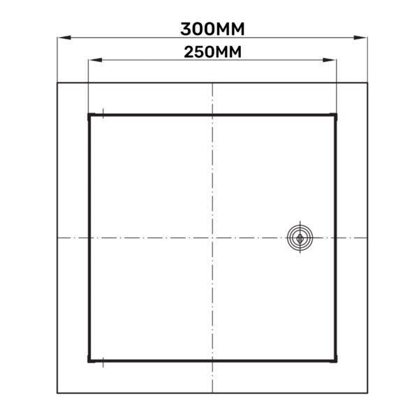 Access Panel Door Metal With Lock, White 250mm x 300mm Access Panels Free Shipping 45