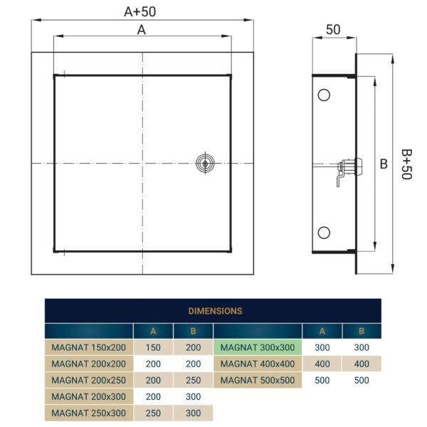 Access Panel Door Metal With Lock, White 300mm x 300mm Access Panels Free Shipping 41