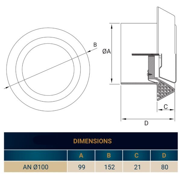 White ABS Extract Ceiling Valve 100mm Anemostats Free Shipping 27