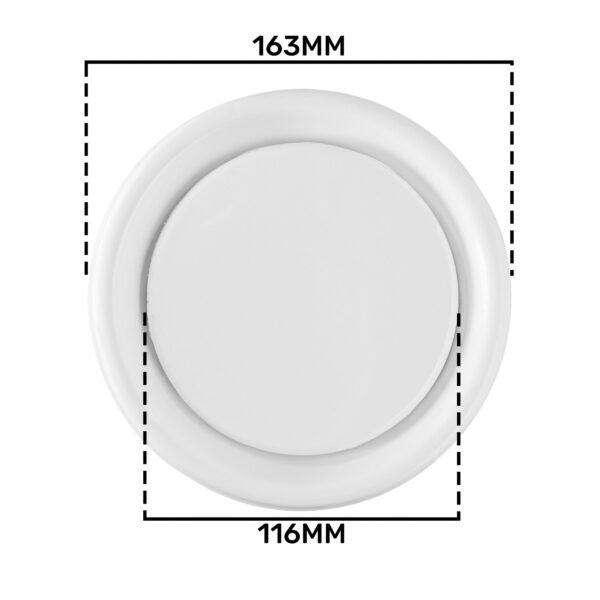 White ABS Extract Ceiling Valve 125mm Anemostats Free Shipping 21