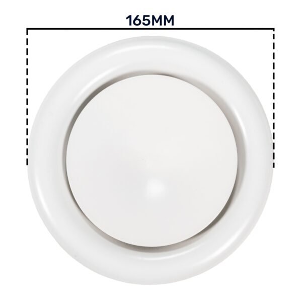 White Metal Extract Ceiling Valve 125mm – Anemostat SV Anemostats Free Shipping 31