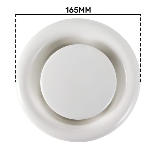 White Metal Extract Ceiling Valve 125mm – Anemostat EV Anemostats Free Shipping 33