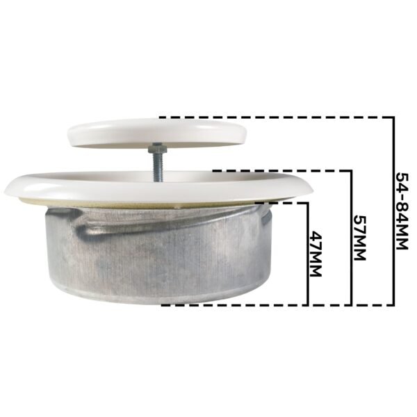 White Metal Extract Ceiling Valve 125mm – Anemostat EV Anemostats Free Shipping 35