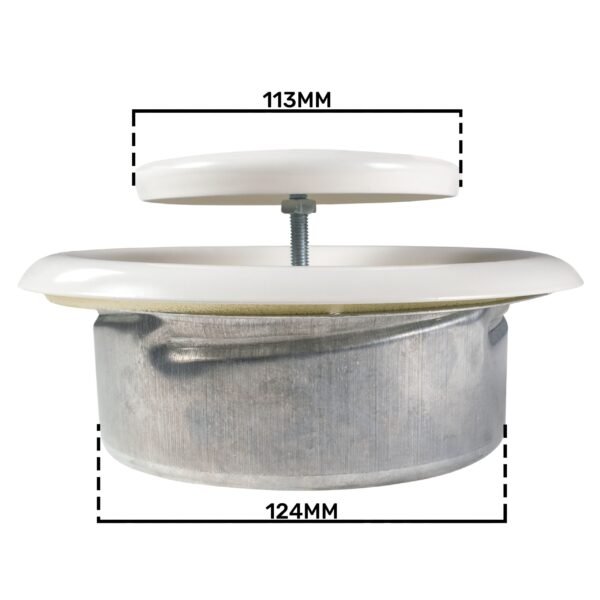 White Metal Extract Ceiling Valve 125mm – Anemostat EV Anemostats Free Shipping 37
