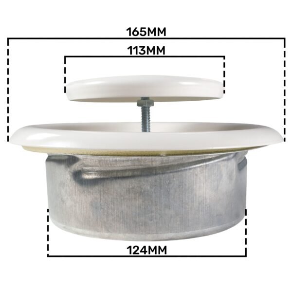 White Metal Extract Ceiling Valve 125mm – Anemostat EV Anemostats Free Shipping 41