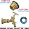 Water Butt Brass Kit 3/4" with Brass Quick Connect Tap