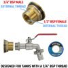 Water butt brass kit 3/4 inch with barbed lever tap and drill – rainwater harvesting kit uk brass wall flange kits free shipping 31