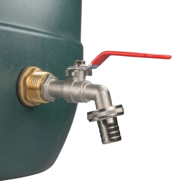 Water butt brass kit 3/4 inch with barbed lever tap and drill – rainwater harvesting kit uk brass wall flange kits free shipping 9