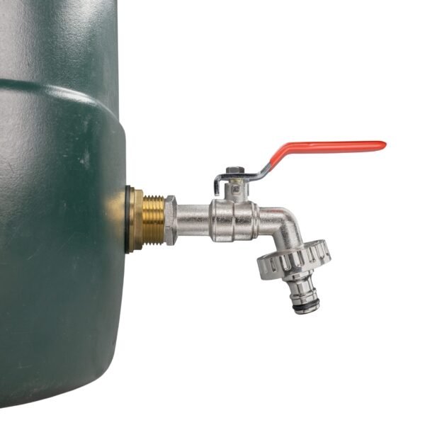 Water Butt Brass Kit 3/4″ with Quick Connect Lever Tap and Brass Wall Flange Kits Free Shipping 17