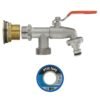 Water Butt Brass Kit 3/4″ with Double Tap and Drill Bit Brass Wall Flange Kits Free Shipping 49