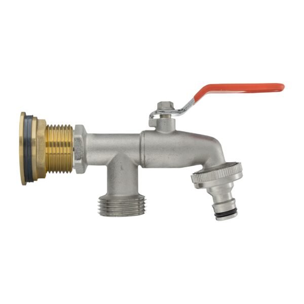 Water Butt Brass Kit 3/4″ with Double Tap and Drill Bit Brass Wall Flange Kits Free Shipping 7