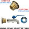 Water butt brass kit 3/4 inch with simple lever tap and drill – rainwater harvesting kit uk brass wall flange kits free shipping 31