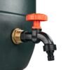 Water butt brass kit 3/4″ with black dial tap and drill bit brass wall flange kits free shipping 29