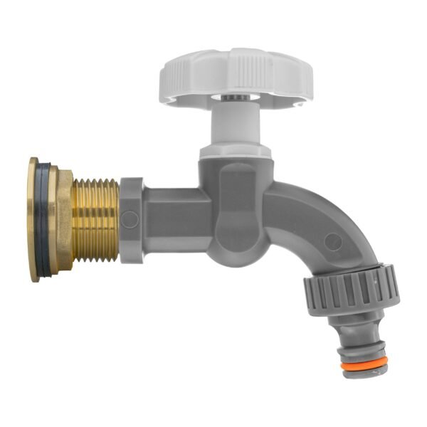 Water Butt Brass Kit 3/4″ with Grey Dial Tap and Drill Bit Brass Wall Flange Kits Free Shipping 7