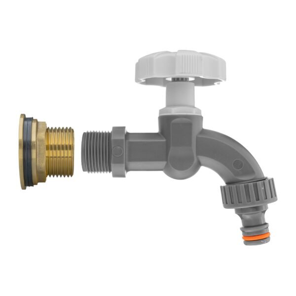 Water butt brass kit 3/4 inch with grey dial tap – rainwater harvesting kit uk water butt kits free shipping 11