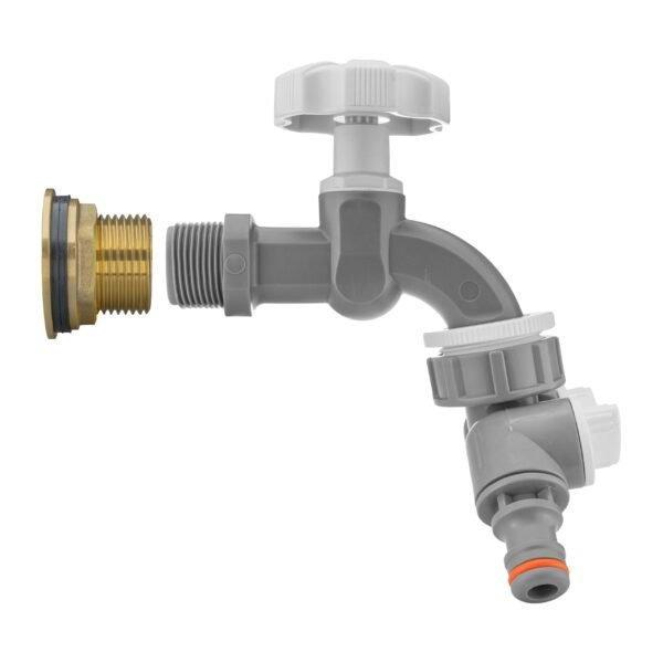 Water Butt Brass Kit 3/4″ with Grey Dial Tap + Two-Way New Arrivals Free Shipping 19